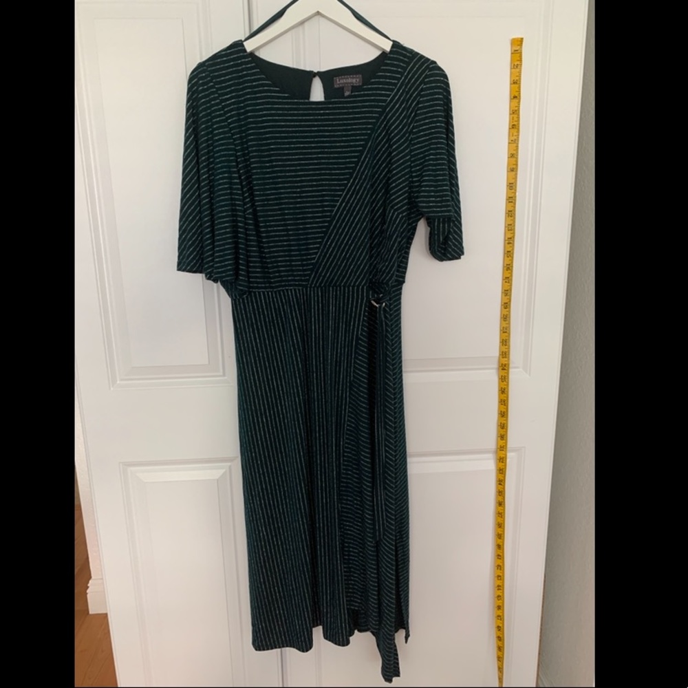 Green and silver dress